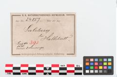 Etikett zu Bronzearmreif (NHMW-PRAE-024857)
